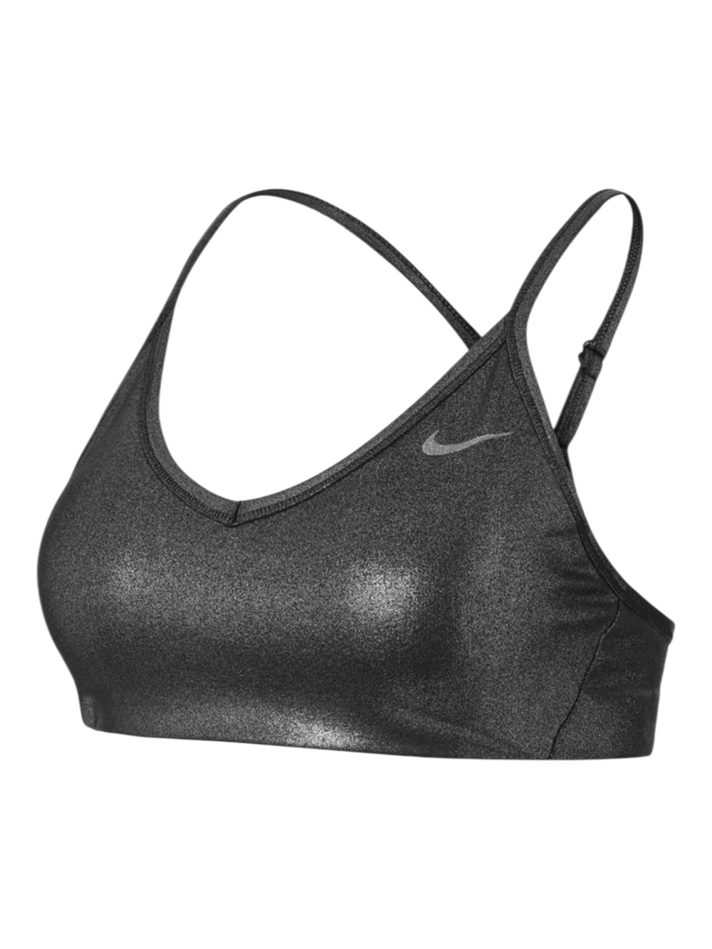 Nike Dry Fit Black Metallic Shimmer Yoga Athletic Sports Bra M